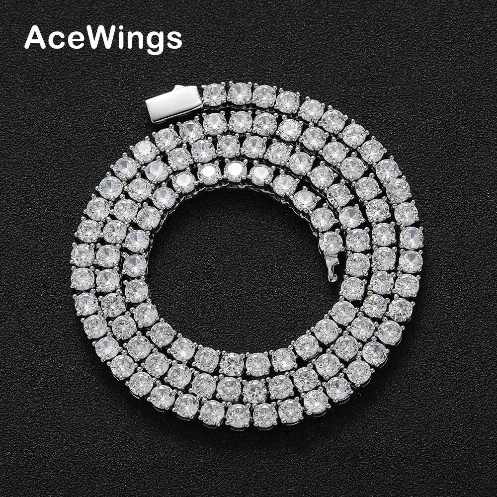 BC040 3mm 4mm 5mm Spring Ring Clasps Tennis Chain Necklace for Men and Women