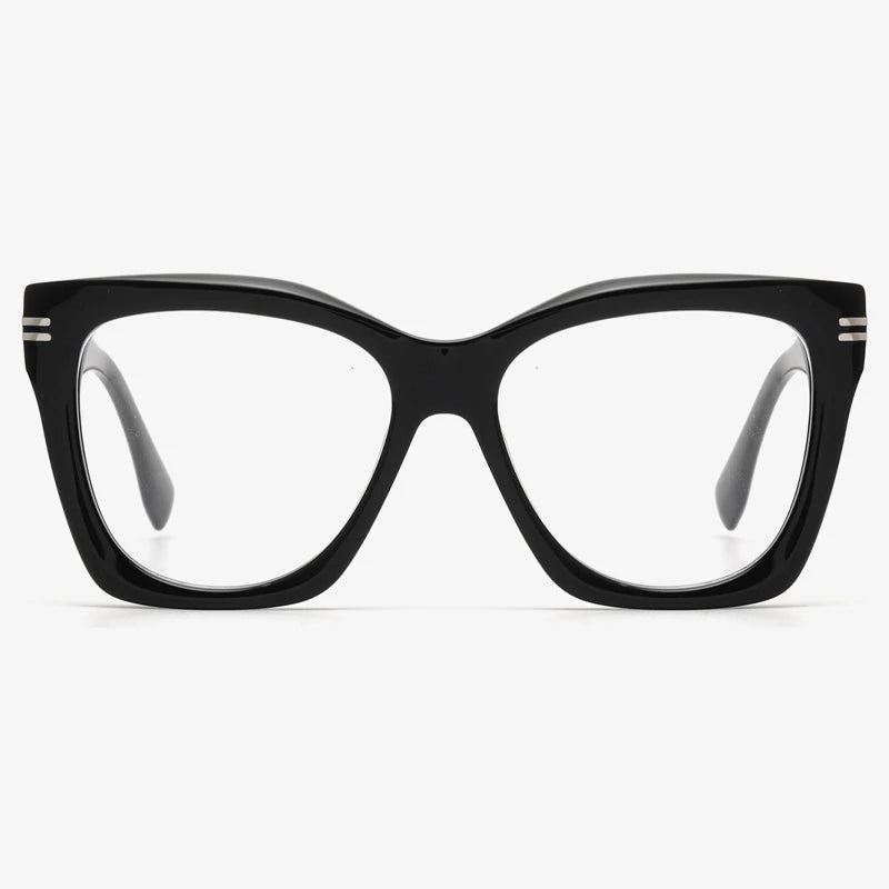 Luxury Men's Acetate Optical Glasses with Big Square Frame Color Mixing Metal and Decoration for Premium Style