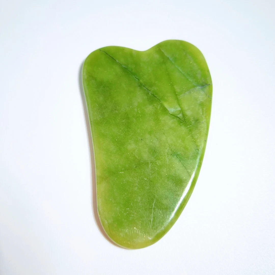 HZ Natural Xiuyan Jade Stone Gem Guasha Board Scraping Facial Massage Beauty Tools