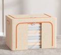 Fabric Multi-Purpose Foldable Storage Box with Zipper Closure Organizer for Wardrobe Household Dormitory Clothes Bedding Toys