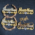 QiuHan  Statement Trendy  Women 18K Gold Plated Acrylic Stainless Steel Custom Name Jewelry Set