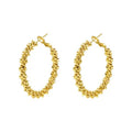 2020 New Trendy Rihanna Style High Quality 3.8CM  Korean Elegant  Gold Plated Irregular Circle Round Hoop Earrings