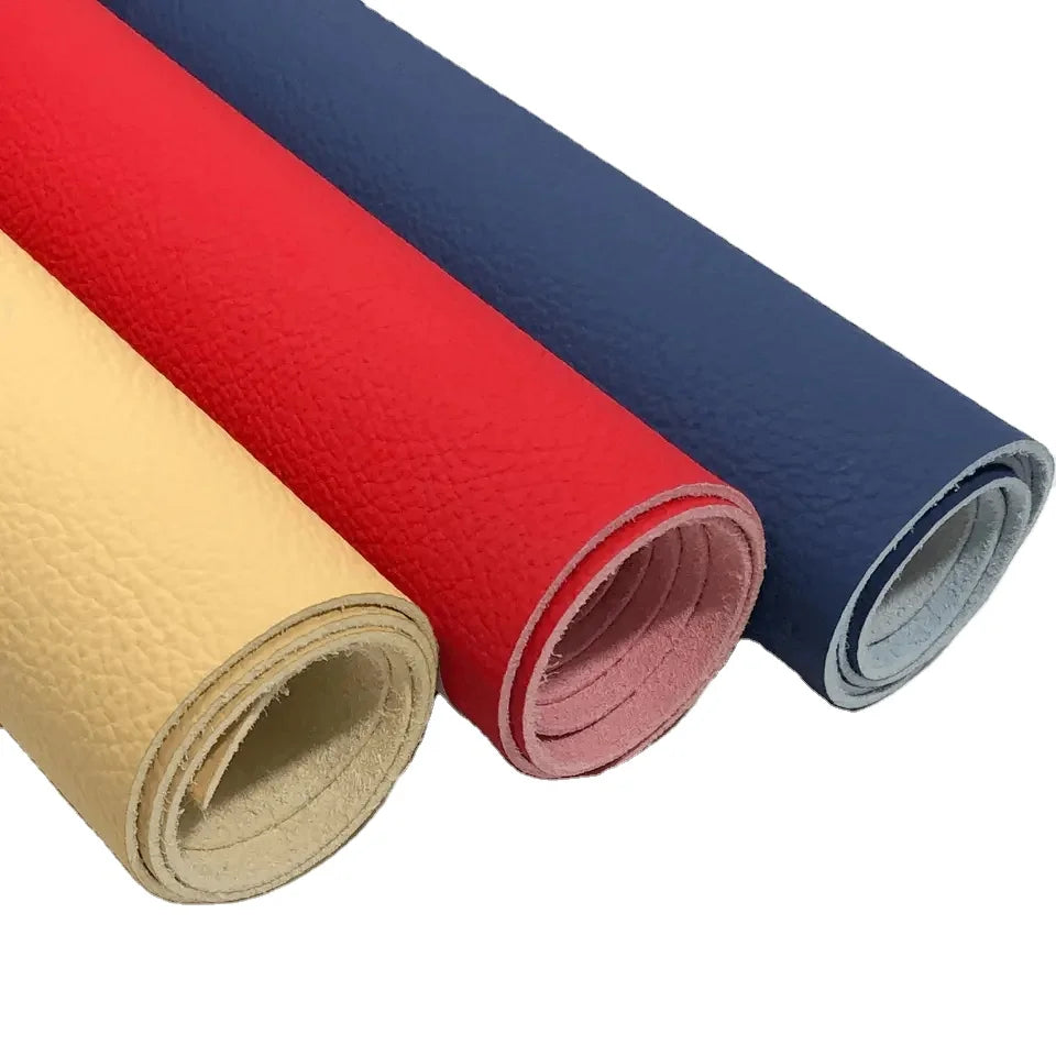 1.5mm Solvent Free Upholstery Fabric Litchi Microfiber Faux Leather for the Sofa