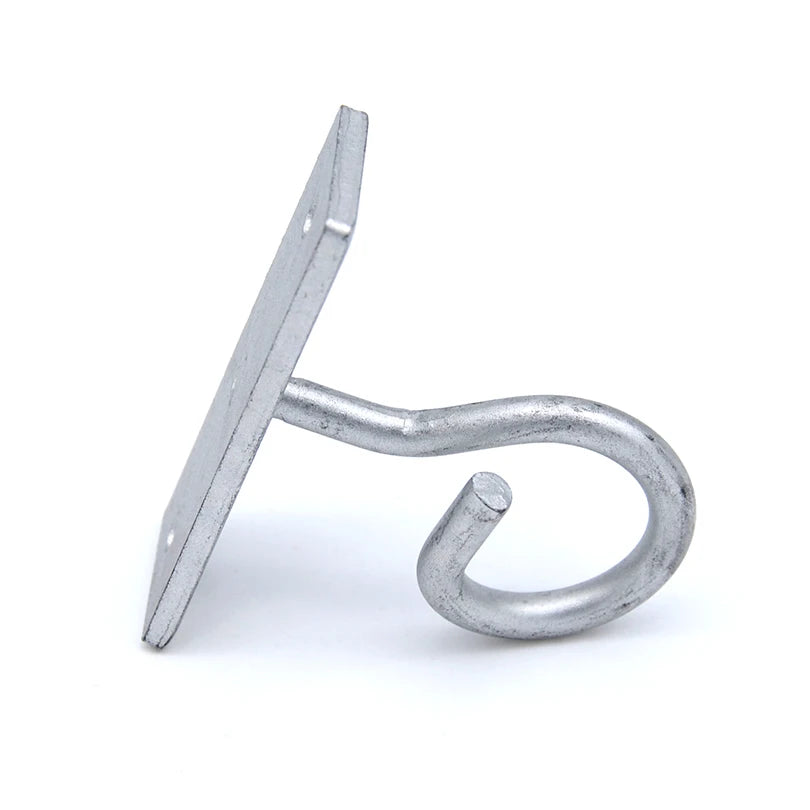 MT-1702 FTTH Accessories Steel C-Clamp Spiral Hook with Galvanized House Bracket Available in Inch Metric Measurement System
