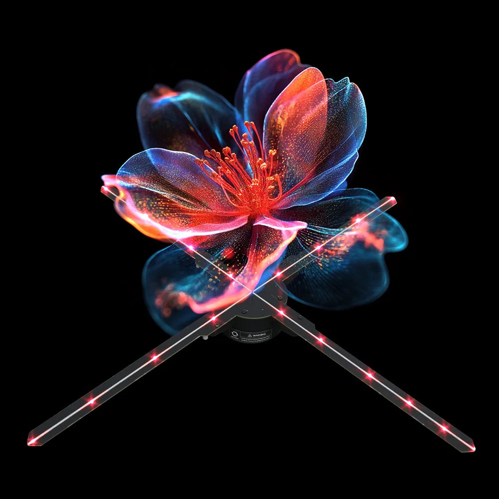 Energy Efficient LED 65cm Hologram Fan Design for Retail Showrooms With 3D Projector for Visibility Enhancement