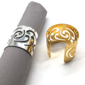 Customized Design Stainless Steel Metal Serviette Rings Unique Napkin Ring Holder for Wedding Hotel Restaurant