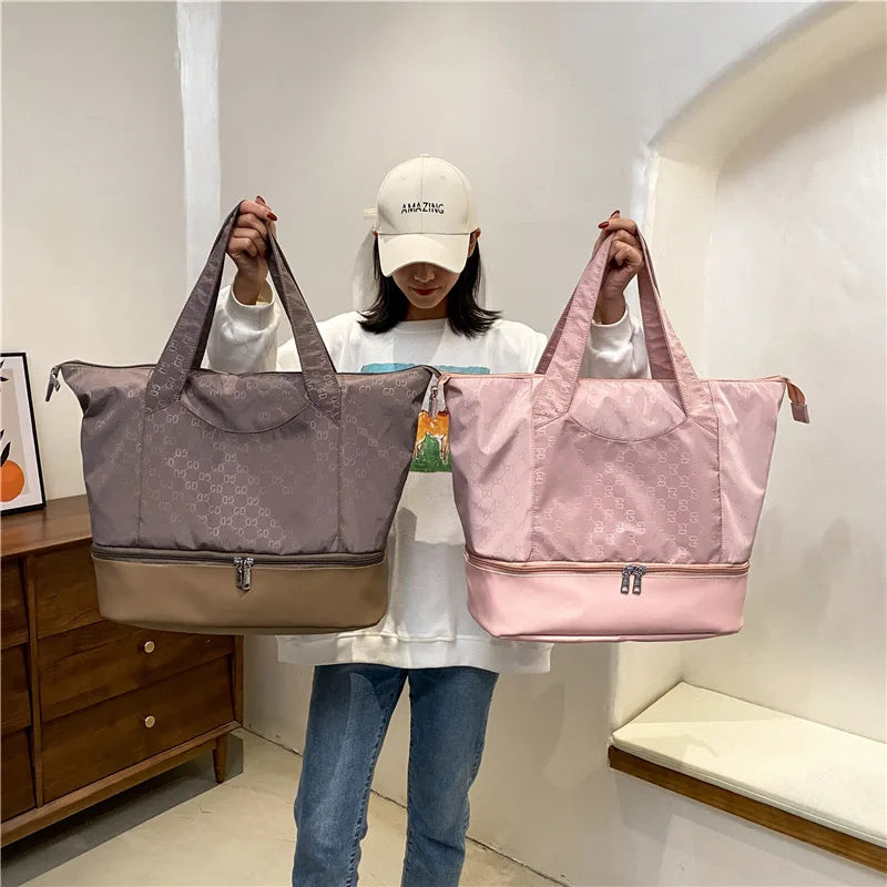 Wholesale Large Capacity Oxford Cloth Wet and Dry Separation Yoga Bag Sports Fitness Lightweight Portable Shoulder Travel Bag