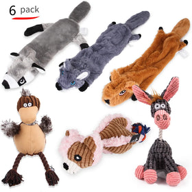 Wholesale No Stuffing Animals Plush Dog Chew Teeth Toy Squeaky Pet Chew Interactive Dog Toys