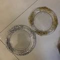 Transparent Round Courtly Noble Vintage Lace 3d Prints Hot Stamping Thickened Plastic Fruit Bowl Tray Decorative Charger Plates