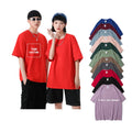 Custom Heavy Weight Thick Cotton T Shirt Round Neck Drop Shoulder Loose Version t Shirts 280 Grams 100% Cotton Plus Size T-shirt