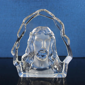 Wholesale Religious Christian Gift Crystal Glass Jesus Engraved Religious Iceberg Crystal
