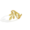 Beautiful Plant Style 925 Silver Ring Leaf Hot Cute Pretty Fashion Wedding Gold Color Women Lady Ring Jewelry