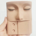 Silicone Multi-layered Lashes Flat Mannequin Head for Practice Lash Extension Training 3 Layers Eyelash Realistic Mannequin Head