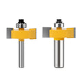 6mm 12mm 1/4 1/2 Shank Carbide Tooth 11mm T Type Slot Grooving Woodworking Router Bits Wood Mill Cutter with Top Bearing