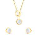 New Arrive Stainless Steel Jewelry Set 18k Gold Plated Jewelry Squaretrendy Cute Women Earrings Necklace Statement Jewelry