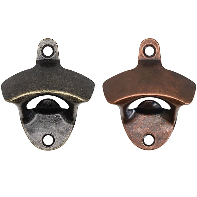 Stock Blank Metal Zinc Alloy Retro Cast Iron Wall Mount Beer Bottle Opener