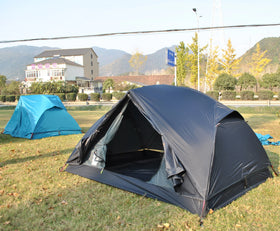 Ultralight 20D Silicone Nylon Camping Tent CXZ-435B Black Outdoor Tent for 2 People Includes Tent Footprint