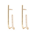 Wholesale Minimalist Jewelry One Gram Gold Diamond Drop Stud Earrings Designs