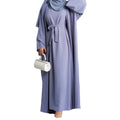 Yuxi 2024 Hot Selling 2PCS Set Islamic Clothing Dubai Abaya Muslim Dress for Muslim Women Open Abaya Designs  Open Abaya Set