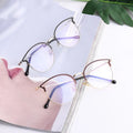 2020 Designer Stock Retro Cat Eyes Glasses Metal Optical Frames Women Eyewear Anti Blue Light Cateye Sunglasses