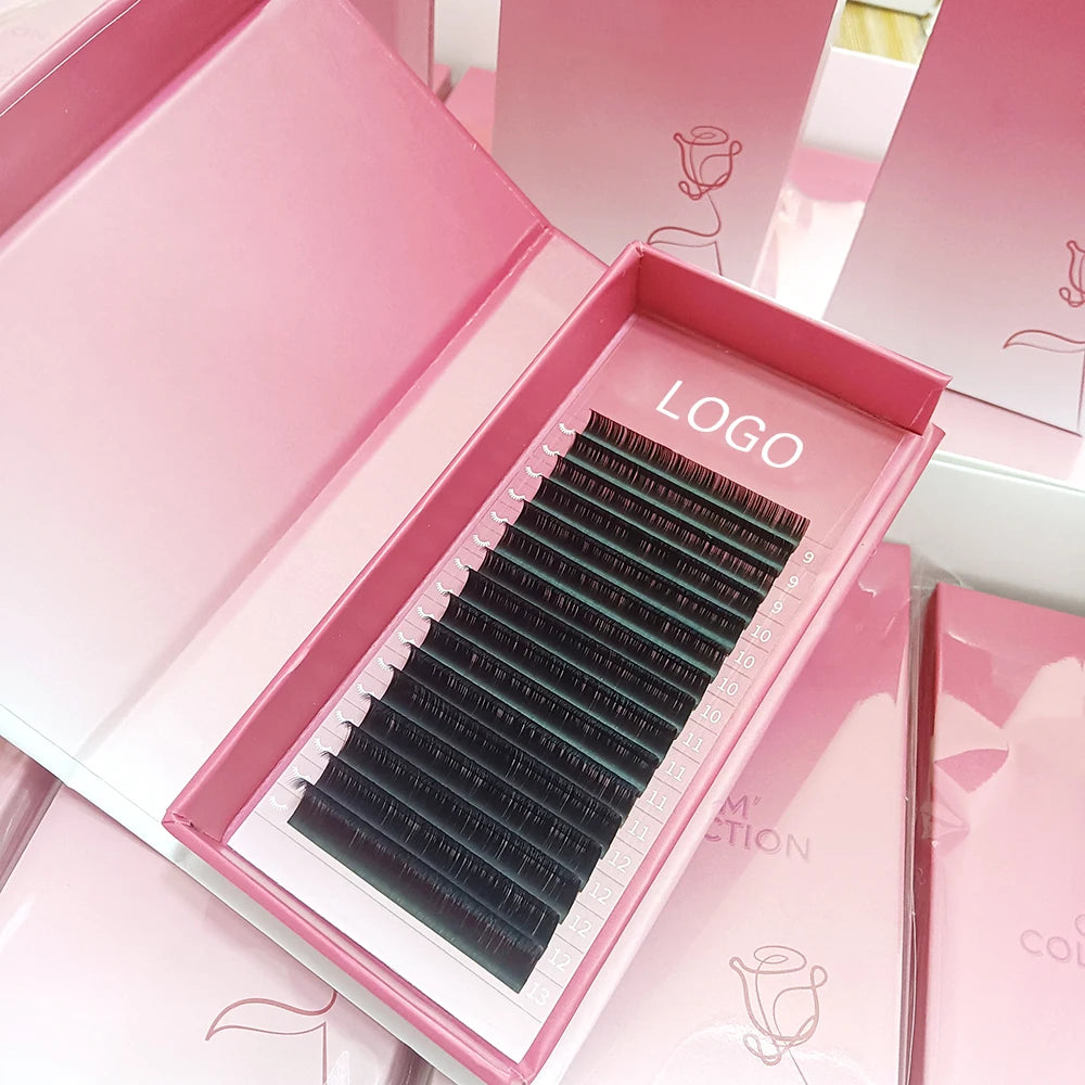 Private Label Cashmere Individual Eyelash Extension Professional  Faux Mink Classic Lash Tray Volume Velvet Lash Extensions