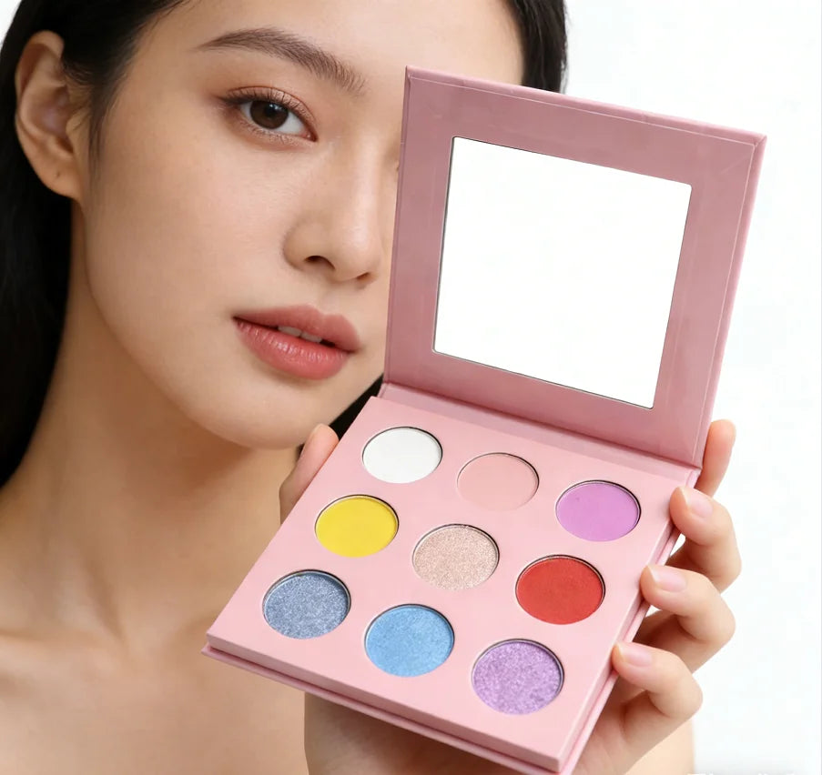 Custom 9-Color DIY Eyeshadow Palette - Private Label Matte Shimmer & Glitter Shadows