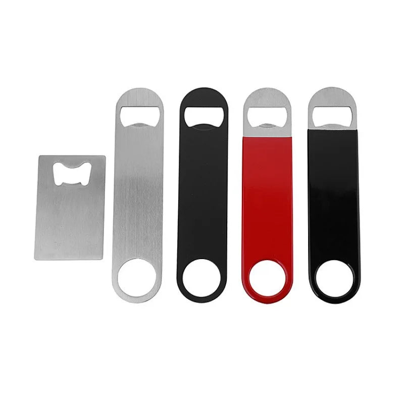 Custom Modern Eco-Friendly Stainless Steel Bottle Opener with Engraved Laser Logo Sublimation Blank Flat Beer Opener Blanks