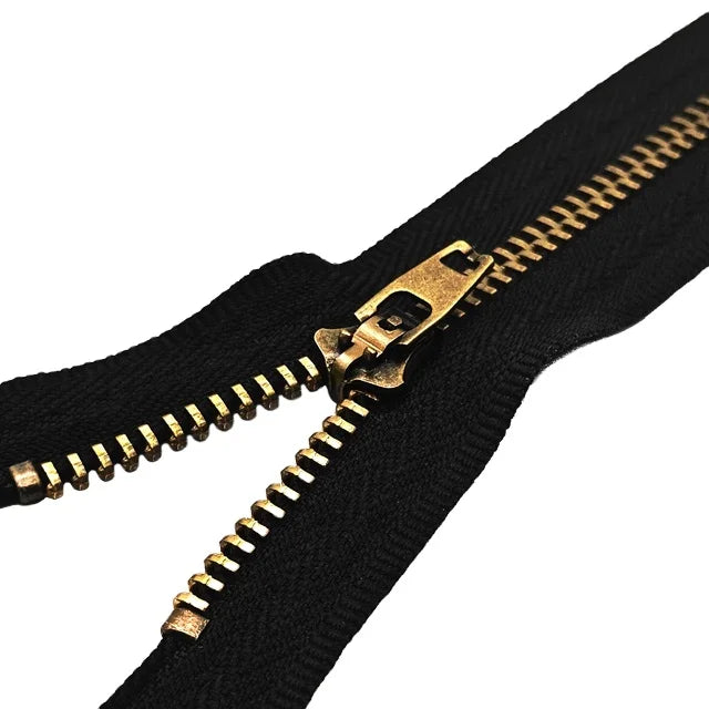 Hengda Quality Assurance Eco-Friendly Brass Metal Zipper 3#5# Close End Fly Durable Auto Lock Slider Multi-Use for Jeans Pants
