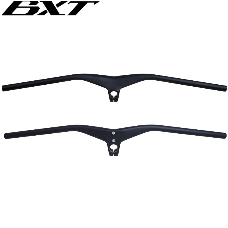 BXT Carbon Handlebar MTB 800mm Length Integrated Mountain H/bar Chinese OEM Factory Sale Integrated Bike Bars Stem Carbon Fiber