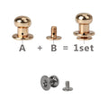 Pack Round Head Browne Rivets Stud Sam Brown Button Buckle Leather Rivets Craft Belt Strap Snap-Fastener 4/5/6/7/8/9/10#