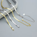 Fashion 3mm Blade Snake Link Chain Women and Men Jewelry 925 Sterling Silver Necklaces