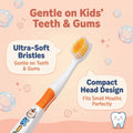 Toddler Toothbrush with Curved Handle Non-slip Grip Soft Bristles Kids Toothbrush Children Teeth Cleaning Soft Toothbrush Oem