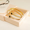 Mexico Charm Ladies Stainless Steel Bracelet Jewelry Colorful Stone Wire Bracelet New Fashion Women Bracelet Jewelry