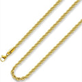 SC Hot Selling Trend Gold Plated Braided Twist Rope Chain Necklace Stainless Steel Chain Necklace for Women Men Jewelry