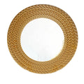 Wheat Design round 33cm Plastic Gold Wedding Plates Eco-Friendly under 13 Inch MOQ 100pcs