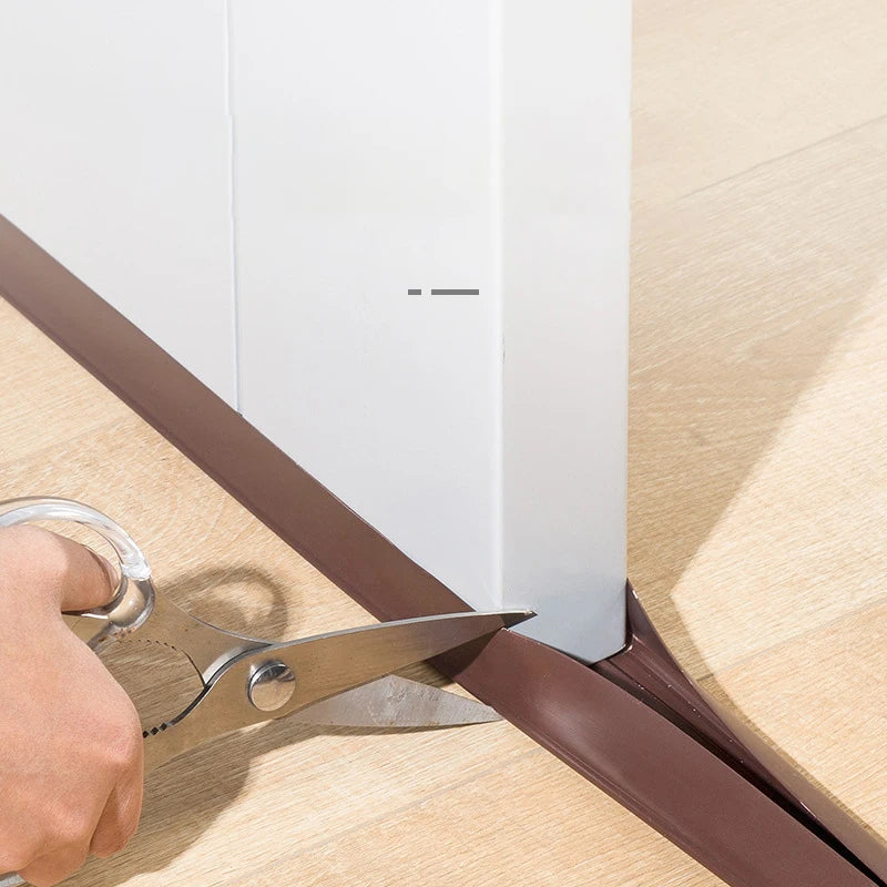New Door Bottom Rubber Sealing Strip Adjustable Door Sweep Soundproof Guard Door Draft Stopper Cold Air Under Noise Blocker