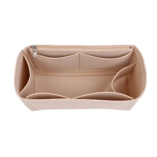 New Arrival Inner Pockets with Zipper for Travel Bottle Umbrella Holder Multi-pocket Felt Tote Handbag Organizer Insert Bag