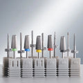 Professional Safety Fine Coarse Rotary Burr Cuticle Smooth Ball Diamond Nails Drill Bits Holder 5 in 1 Set Nail Drill Bits