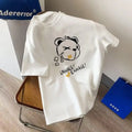 2024 Cotton New Rabbit Pattern Short Sleeve T-shirt Male and Female Couples the Same Style Can Accept Custom Woman Clothes