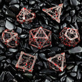 New Devil Cthulhu Blood Octopus Role Playing Game Dice Set Wholesale Polyhedral Hollow DND Metal Dice for Dungeons and Dragons