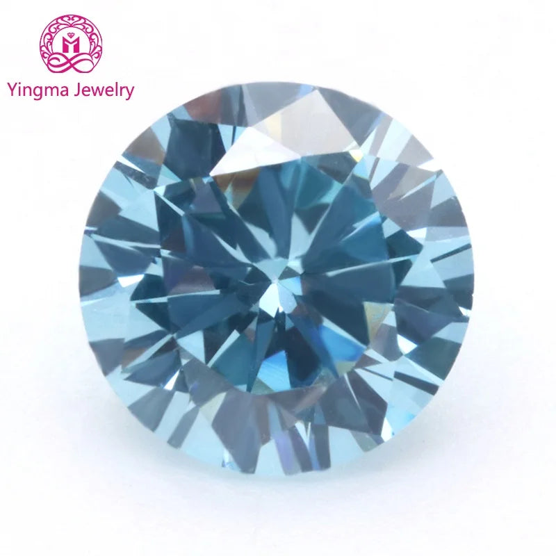 Wuzhou Manufacturers Synthetic Cubic Zircon Gems Stone Round Cut All Sizes 3mm to 10mm Special Color Stones Loose Cubic Zirconia