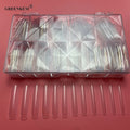 504Pcs 3XL No C Curve Full Cover Long Tapered Square Pink Bag/Box With Custom Private Logo Label Tapered Square Nail Tips