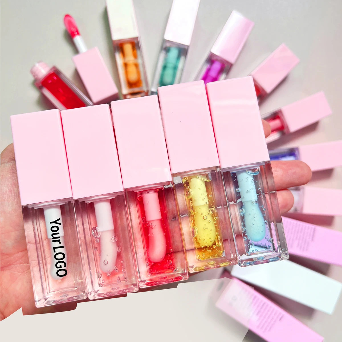 Private Label Glossy Mineral Vitamin E Coconut Oil Moisturizing Hydrating Plumper Lip Care Oil 5g