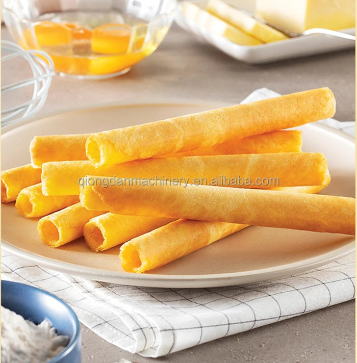 Wafer Stick Rolling Forming Machine Price Full Automatic Crispy Biscuit Egg Roll Making Rolling Machine Price on Sale