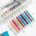 DIY Metal Multicolor Decorative Beadable Pens Assorted Refills Shaft Black Bling Ink Bead Pens