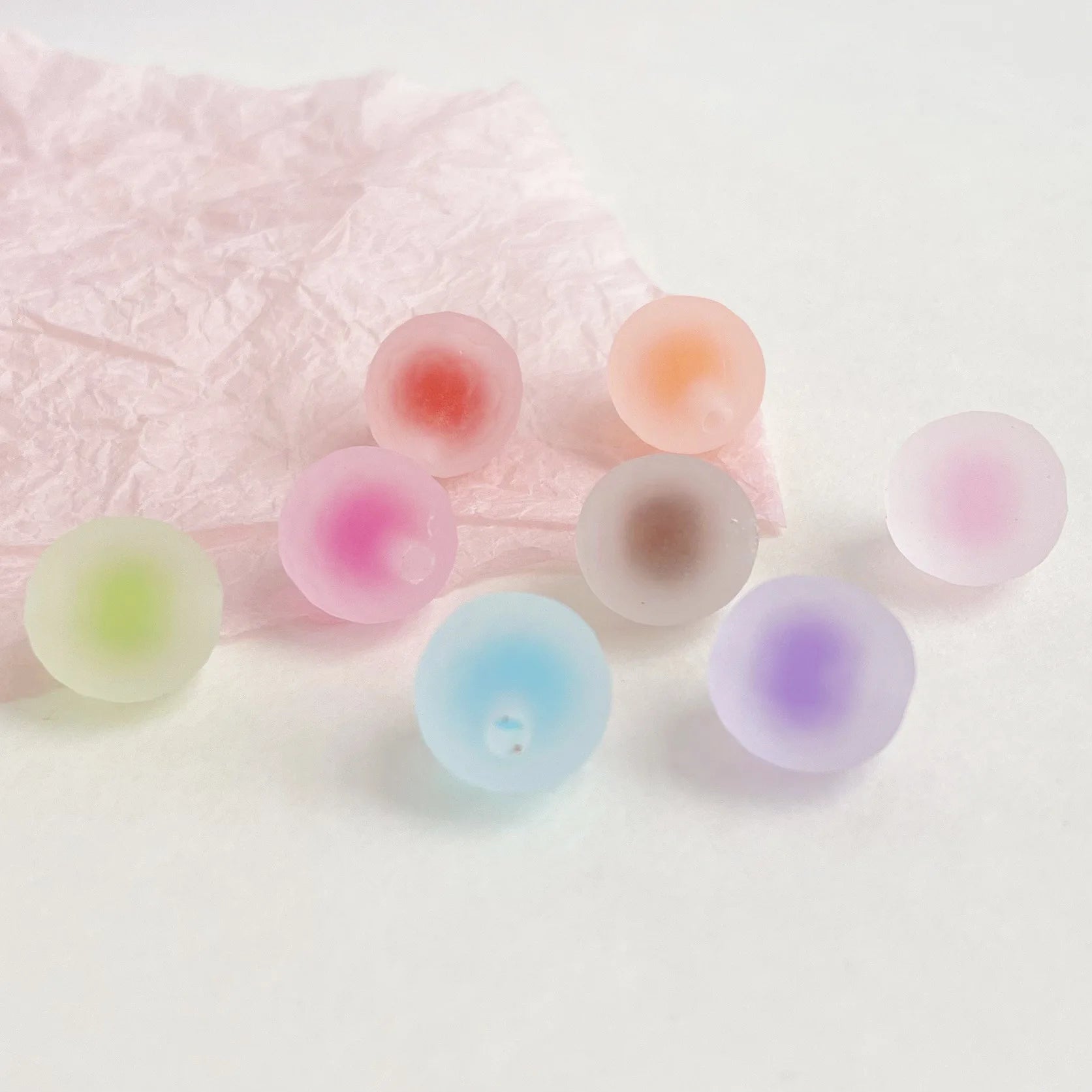 CJ 16mm High Quality Wholesale Acrylic Beads Handmade DIY Mobile Phone Chain Jewelry Frosting Round Colorful Beads