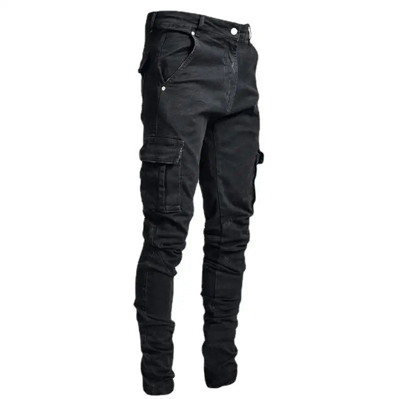 Fitspi Wholesale Denim Jeans Men's Side Pocket Skinny Pants Dropshipping Trousers for  Wish Ebay Shopify