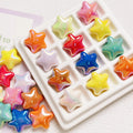 22mm UV Acrylic Star Straight Hole Loose Beads Spacer Beads for DIY Jewelry Making Bracelet Necklace Key Chains Handmade Craft