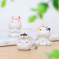 Multiple Shapes Available Color Painting Cartoon Cute Cat Micro Landscape Resin Crafts Creative Home Office Desktop Ornaments