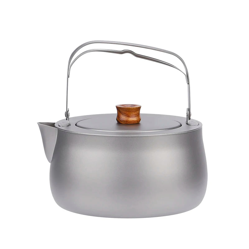 Outdoor Titanium Tea & Coffee Kettle Camping Tableware Pot Supplies for Tourist Hiking & Cooking Equipment Pots Pans & Griddles